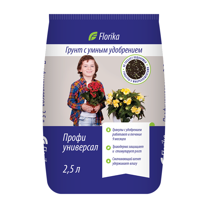 Грунт Флорика Цвет.Профи Универсал 2,5л (ЛамаТ) 6/12/720