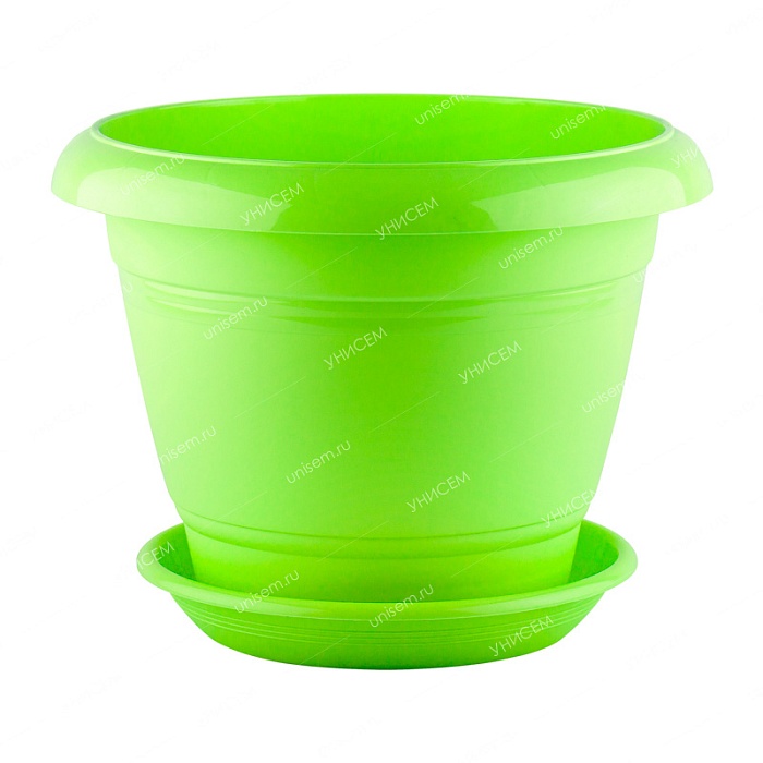 Кашпо Фестона 25 4,6л с/п зеленый (Техпласт)