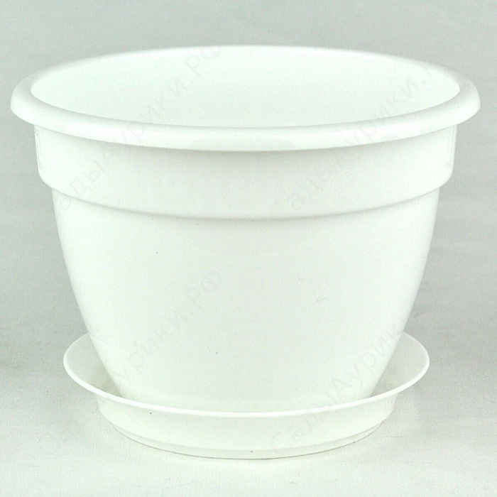 Кашпо Антик 28 белый 7,2л  (Техпласт)