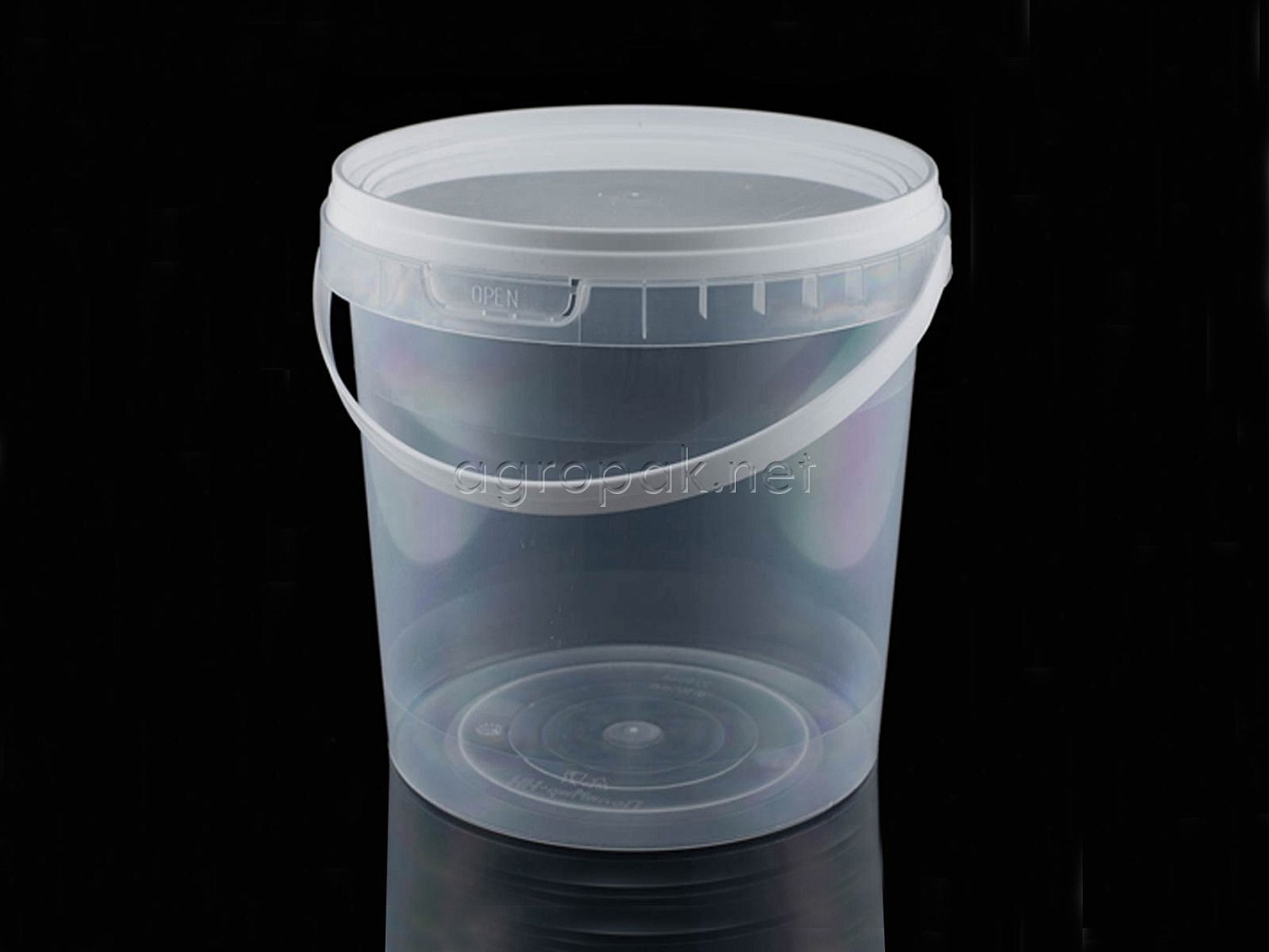 Ведро 1,0л пищевое с крышкой (АгроП)