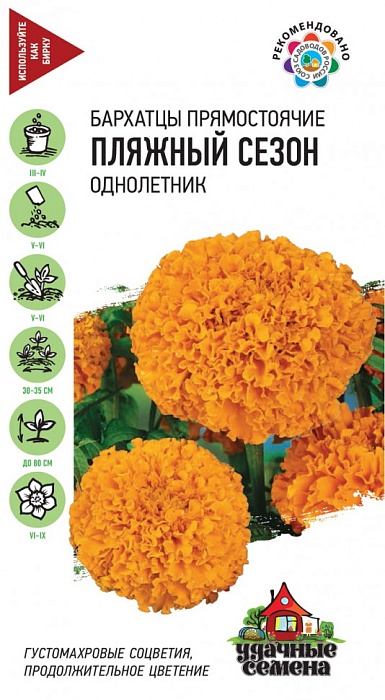 Бархатцы Пляжный сезон прям. 0,3г ц/п *(Гавриш) Уд.с.