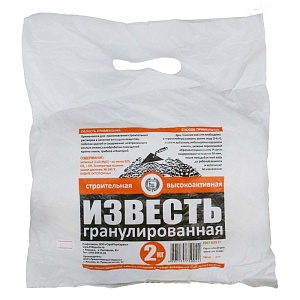 Известь 2кг Негашеная гран. (СТС) 5/15/525