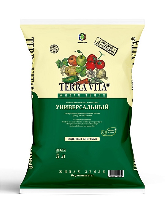 Грунт Живая земля универсальный 5л (НордПалп) 5/385