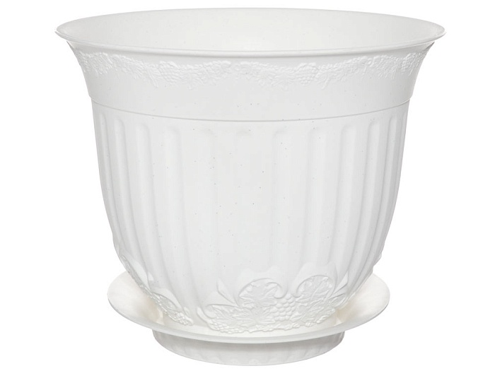 Кашпо Европа 5,6л с/п белый (М пласт)