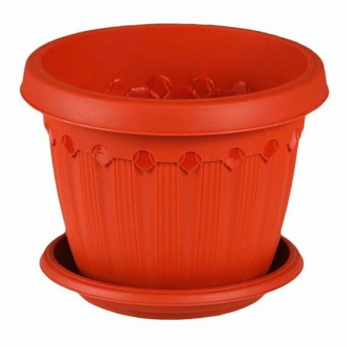 Кашпо Флавия с/п 0,6л терракот (Эльфпласт)